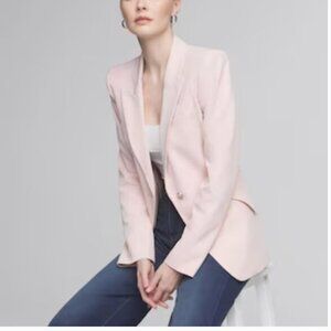 White House Black Market Fluid Editor Lace‎ Up Blazer Blush Pink  Size: 6